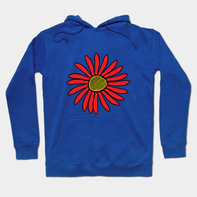 Beautiful, Cute, Pretty, Red flower design. Hoodie by Blue Heart Design